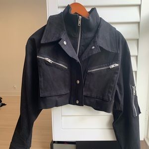 I AM GIA black crop jacket